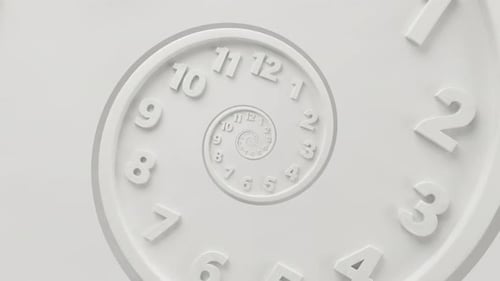 Abstract Endless Time Clock Tunnel, Seamless Spiral Motion Background V3