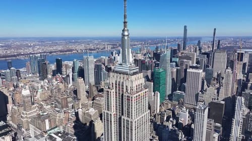 Empire State Building At Manhattan In New York United States.