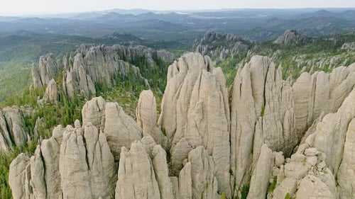 Drone footage showcasing the intricate patterns of rock formations across the western U.S.