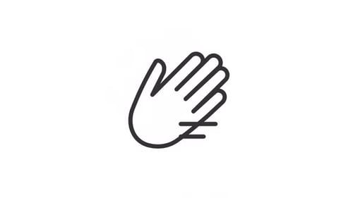 Minimalist Clapping Hand Icon Animation