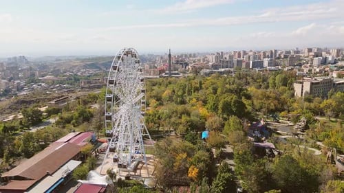 Ferris Wheel And Victory Park In Yerevan (Circular 2)