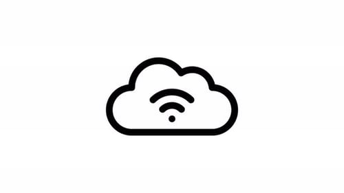Animation des Wolkenlinien-Symbols