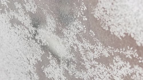 Frosty Patterns on a Cold Winter Window