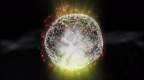 Animated Microscopic Particle Sphere Logo Reveal