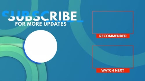 Animated End Screen for YouTube Videos with Subscribe Button