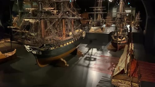 Visitors walking around the museum and magnificent historical antiques