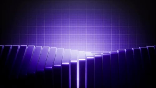 Abstract Waving Purple Cubes Background Loop