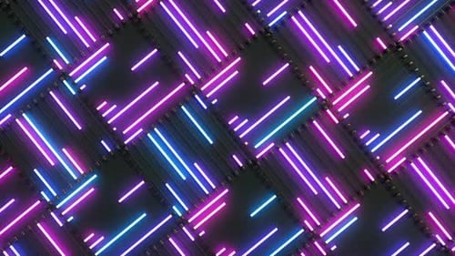 3D Neon Lines Pattern Loop