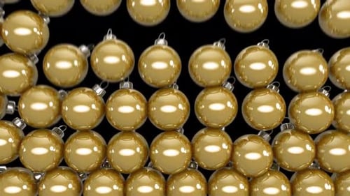 Christmas Balls Unveil Transition Gold