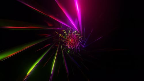 Pulsierende Spirale Mehrfarbiger Neon-Disco-Hintergrund VJ Loop