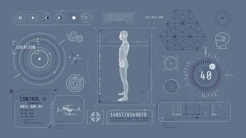 Animación de Infografía sobre la digitalización humana en Alpha Channel