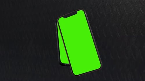 Smartphone with green screen animation