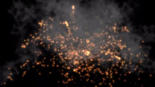 Abstract Golden Sparkle and Smoke Effect Overlay