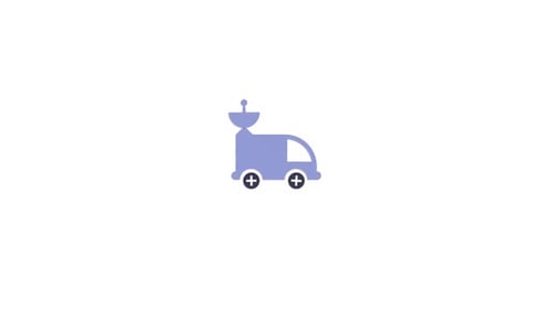 Press Car symbol icon animation video