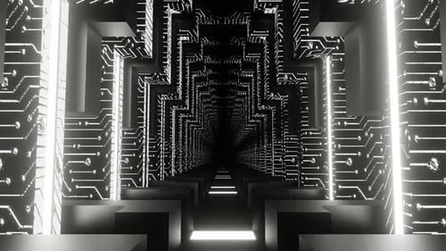 White Chip Shapes Indoors Background Vj Loop In 4K