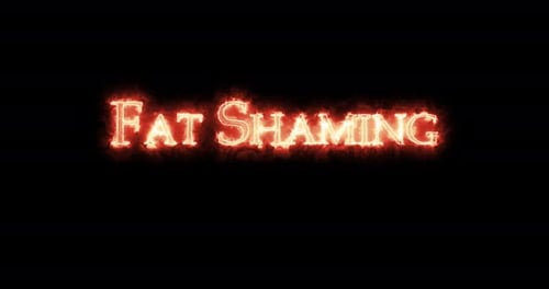 Burning Fiery Text Title Reveal for 'Fat Shaming'