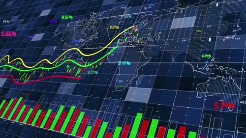 Securities Market Trends with K-Line and Time-Sharing Stock Charts
