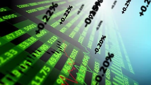 Stock market trend of animation background.