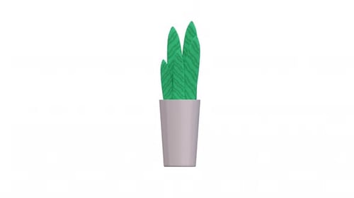 Flower Pot 8 Animated icon Concept