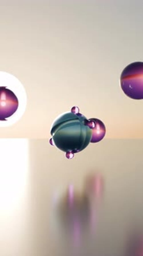 Animación de esferas satisfactorias en bucle 3D