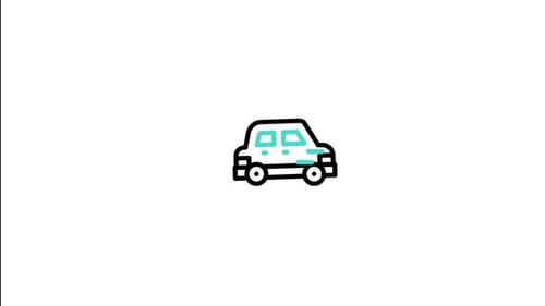 Animated Flat Design Outline Icon Collection