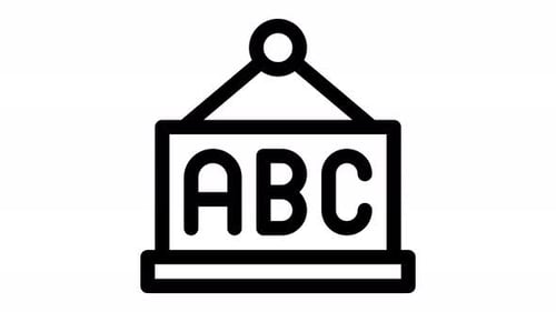 abc line icon animation
