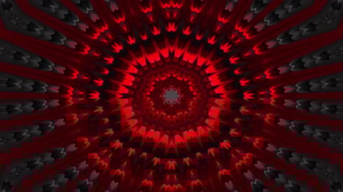 Dynamic Red Abstract Kaleidoscope Animation