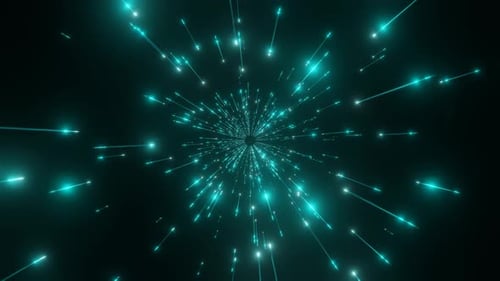 Cyan Moving Glitter Background Vj Loop In 4K