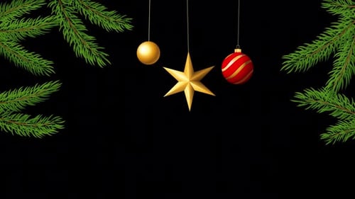 Happy New Year Festive Banner Alpha Channel