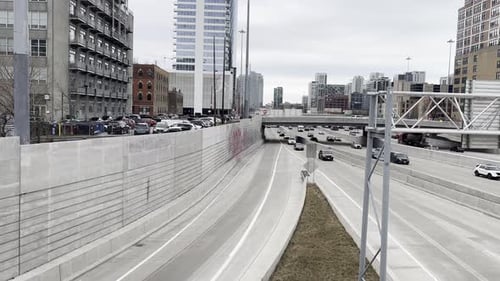 Expressway ramp in a US city