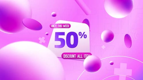Fluid Abstract Discount Percentage Reveal Animation