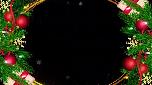 Christmas Festive Animated Decorative Frame Overlay