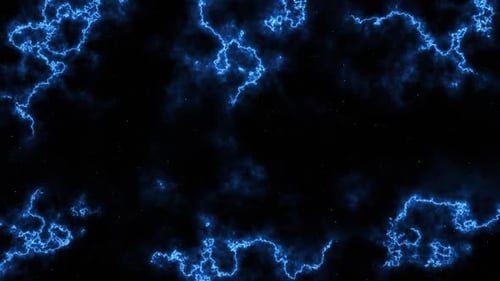 Abstract Blue Electric Energy Frame Loop Background