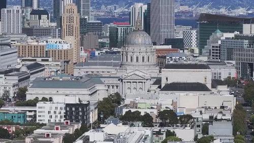 Aerial View of the San Francisco City Hall a Government Office in California