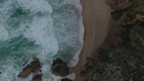 Portugal, Lisbon District, Cliffs surrounding Praia da Ursa beach