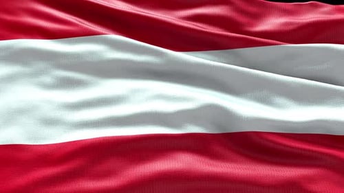 Realistic Austrian Flag Waving Seamless Loop