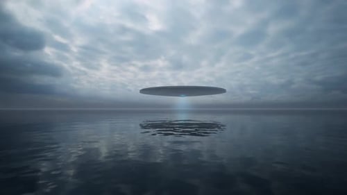 UFO over the ocean