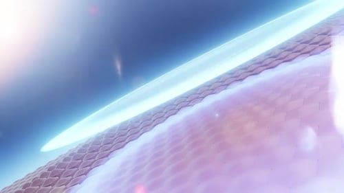 Futuristische abstrakte sechseckige Oberfläche im kosmischen Licht