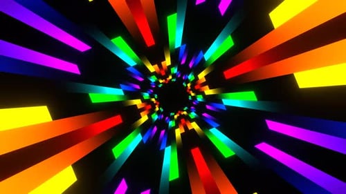 Multicolor Colored Lines Movement Background Vj Loop In 4K