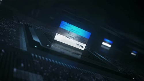 Estonia flag on computer cpu