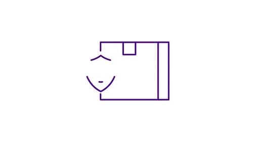 Secure Delivery Box Icon Line Animation