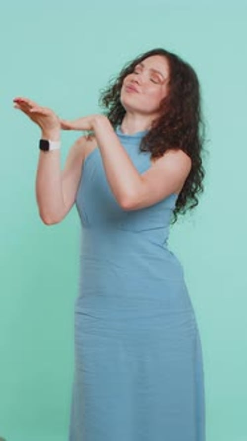 Woman Showing Wasting Throwing Money Around More Tips Big Profit Winning Lottery Jackpot Shopping
