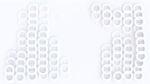 Minimalist White Rings Abstract Pattern Animation Background