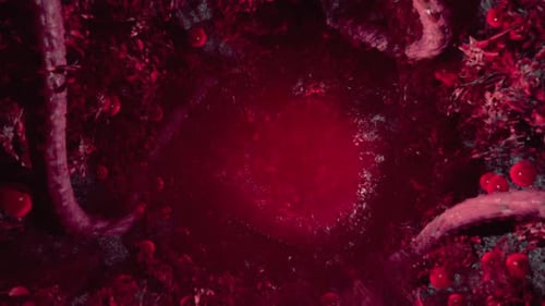 Voodoo Horror with Red Tentakles