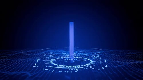 Glowing Bitcoin Cryptocurrency Digital Technology Animation