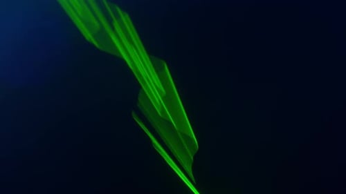 Abstract Wavy Green Light Beams
