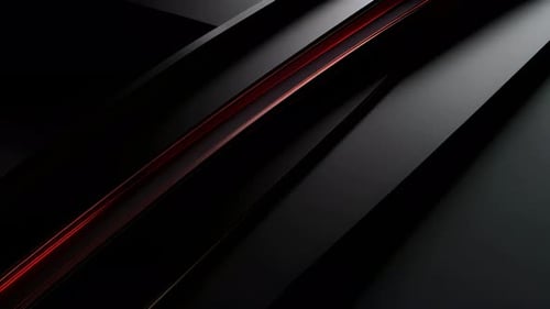 Dark Futuristic Abstract Background with Red Glowing Lines