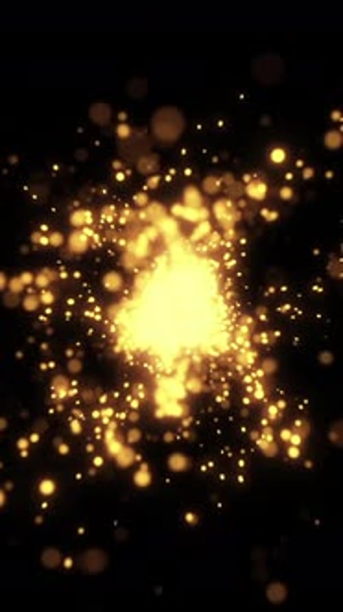 Golden Particle Burst Reveal