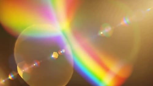 Vibrant Rainbow Prism Lens Flare Overlays