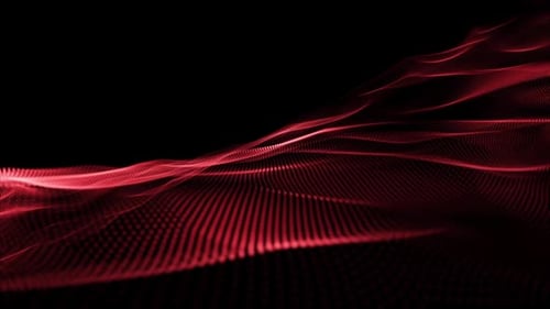 Particles Wave Background Red Loop V3